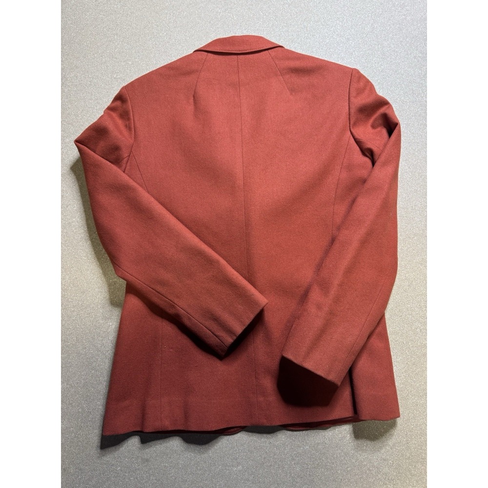 VTG Pendleton Merino Wool Orange Blazer Size 4 Button Jacket Collar‎ Pockets - Picture 6 of 8